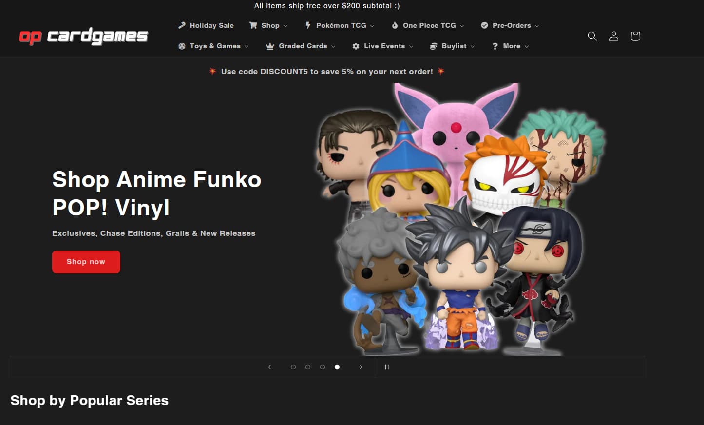 OP Card Games Website